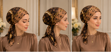 Load image into Gallery viewer, Monogram Chain Silk-Touch Scarf — LV Inspired

