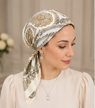 Load image into Gallery viewer, Baroque Medallion Silk-Touch Scarf | Versachi Inspired
