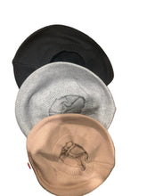 Load image into Gallery viewer, French Style Cotton Beret - Classic Ribbed Design
