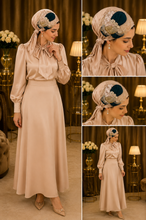 Load image into Gallery viewer, Blush &amp; Champagne - Fancy Triangle Tichel
