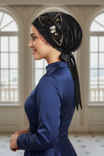 Load image into Gallery viewer, Luxurious Premium Silk Pre-Tied Tichel - Designer Wedding &amp; Party Head Covering
