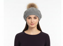 Load image into Gallery viewer, Luxury Cashmere Winter Berets with Pompoms
