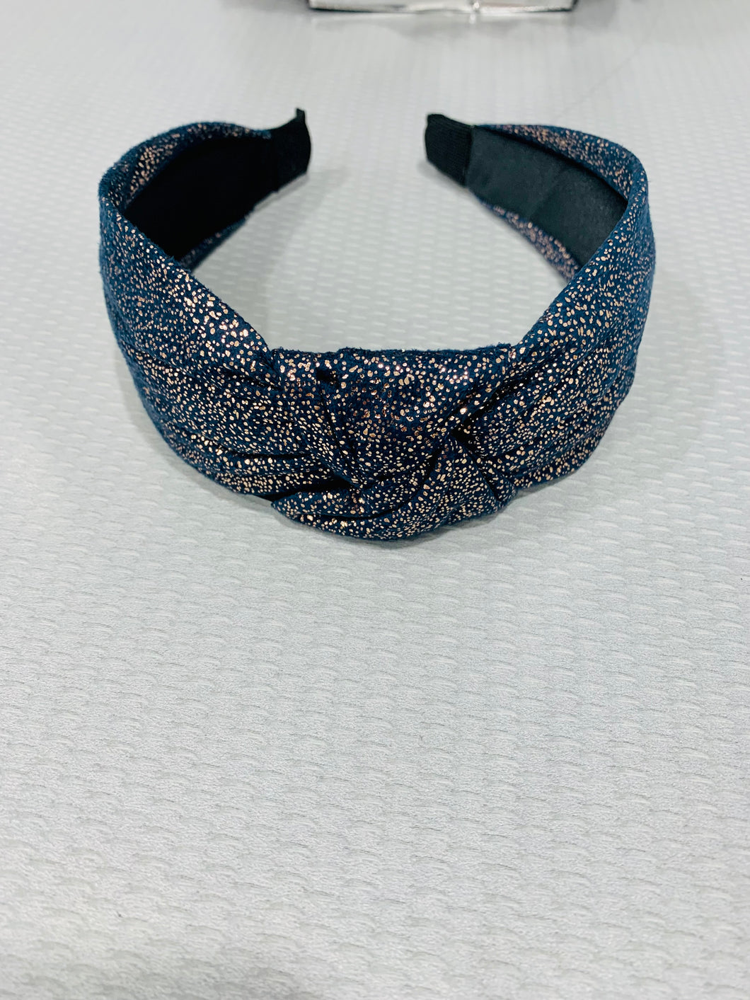 Metallic Dots Top Knot Headband