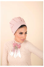 Load image into Gallery viewer, Yodfat Pleated Turban - Light Pink
