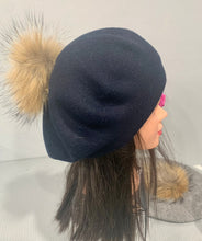 Load image into Gallery viewer, Warm Cashmere Winter Berets with Pompoms
