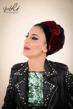 Load image into Gallery viewer, Yodfat Velvet Turban with Large Side Knot
