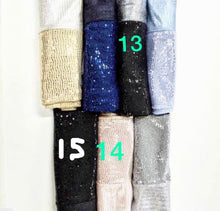 Load image into Gallery viewer, Three Toned Sequin Scarves - Long Rectangles
