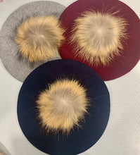 Load image into Gallery viewer, Warm Cashmere Winter Berets with Pompoms
