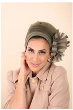 Load image into Gallery viewer, Yodfat Party Turban - Khaki Green
