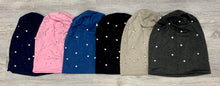 Load image into Gallery viewer, Cotton Pearl Beanies With Diamonds
