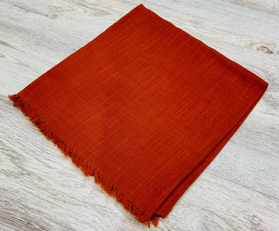 Turkish Textured Solid Squares - Cotton Oranges!