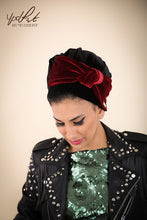 Load image into Gallery viewer, Yodfat Velvet Turban with Large Side Knot
