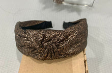 Load image into Gallery viewer, Metallic Dots Top Knot Headband
